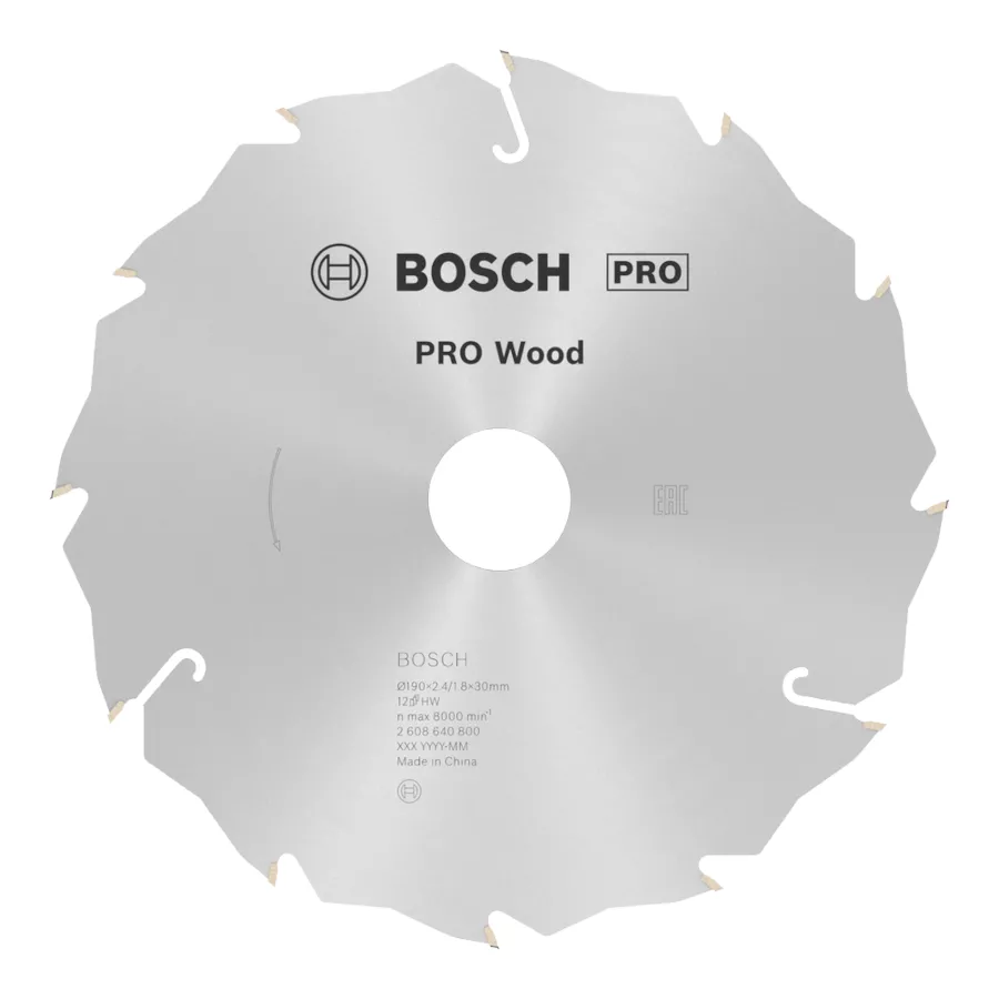 Lame PRO Wood BOSCH 190 x 30 - 12 dents